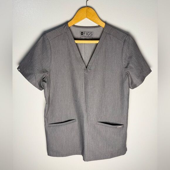 Figs Casma Three-Pocket Scrub Top Graphite | M - Picture 1 of 3